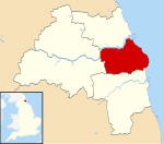 South Tyneside UK locator map